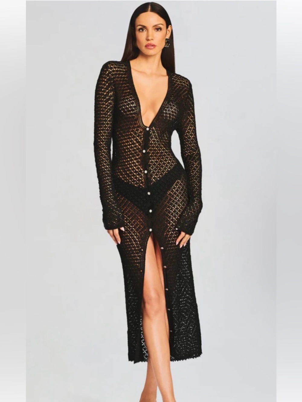 NWT SOLD OUT Seroya/Retrofete Allison black crochet cardigan- Xs/s